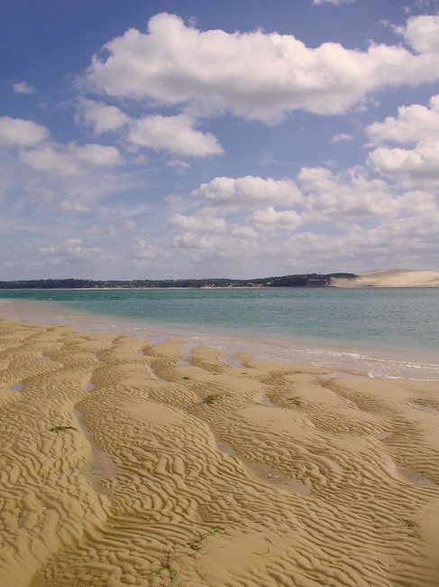 Sandbank in einer Bucht bei Arcachon