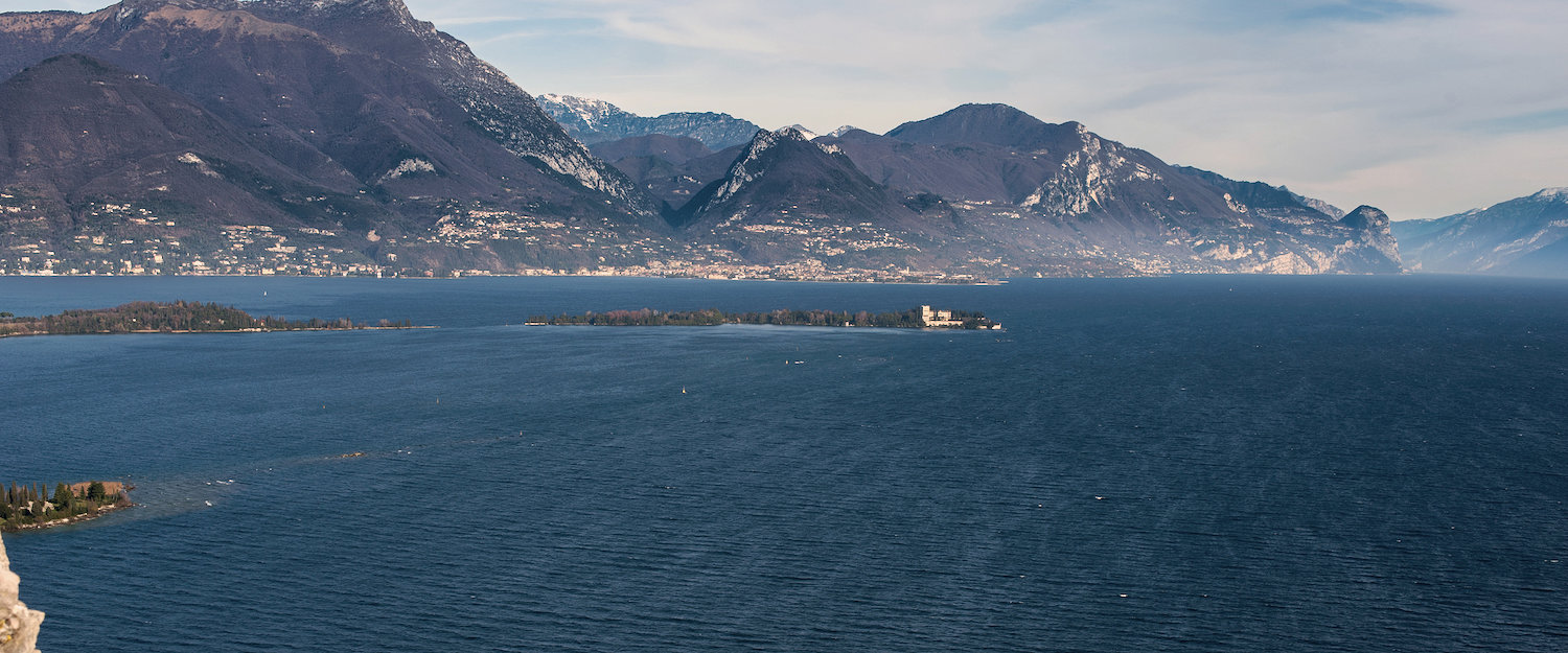 Blick auf den Gardasee. Blick auf den Gardasee.