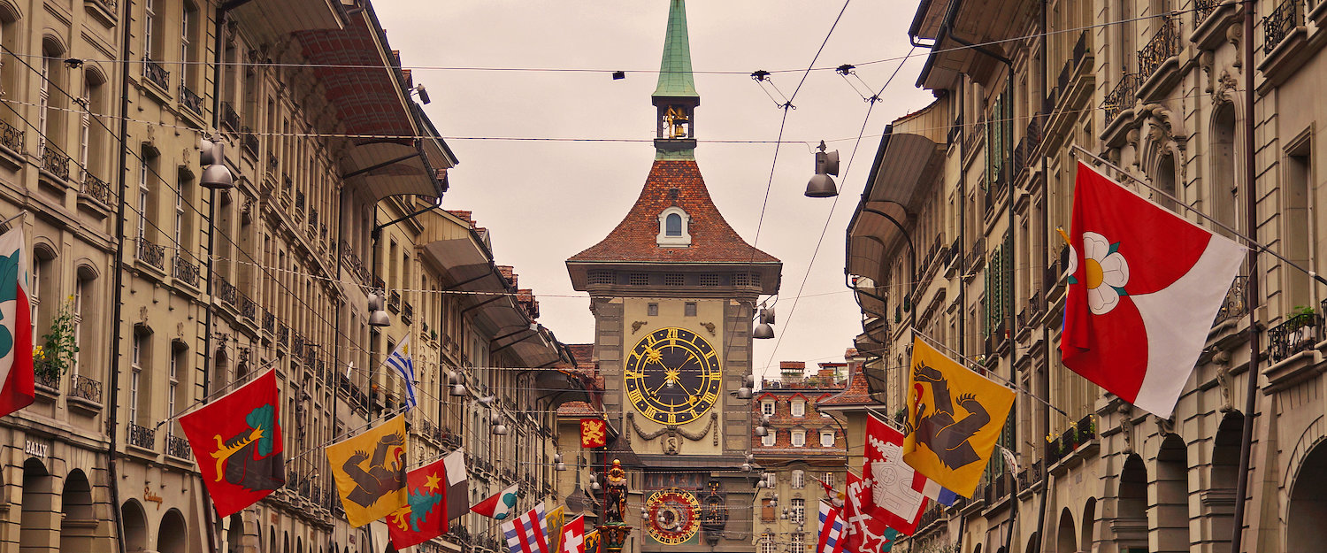 Der Zytglogge, ein mittelalterlicher Zeitglockenturm, in Bern