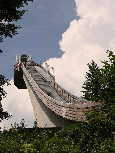 Die Skiflugschanze in Oberstdorf
