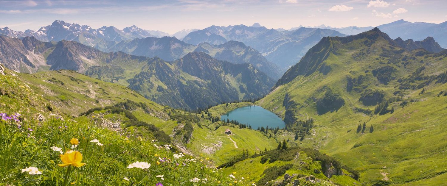 Blick über die atemberaubende Bergwelt.