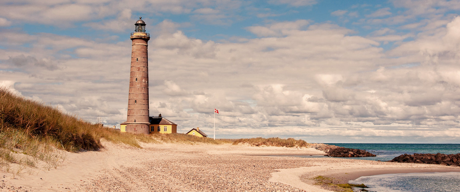Leuchtturm am Strand von Skagen