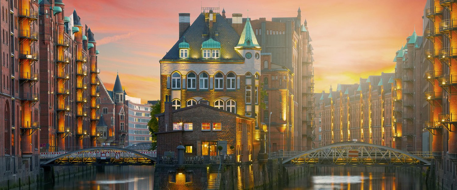 Die berühmte Speicherstadt an der Elbe Die berühmte Speicherstadt an der Elbe