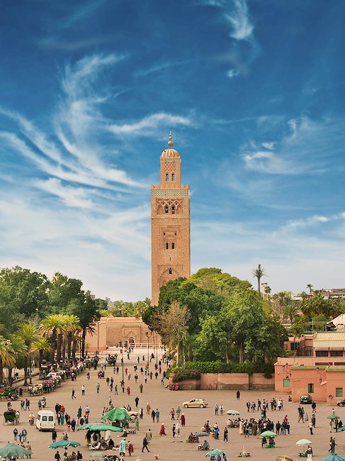 La Plaza de Yamaa el Fna en Marrakech
