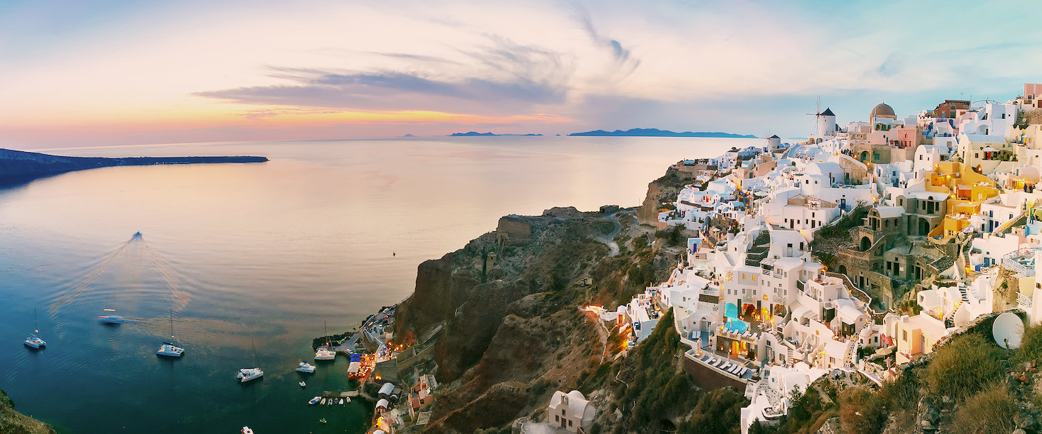 Costa y geografía de Santorini