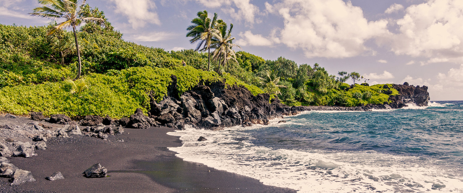 Black sand beach Black sand beach