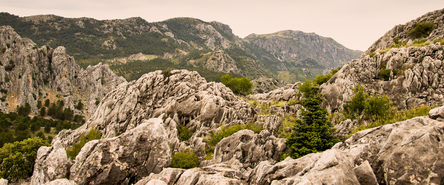 El precioso paisaje del Parque natural Sierra de Grazalema El precioso paisaje del Parque natural Sierra de Grazalema