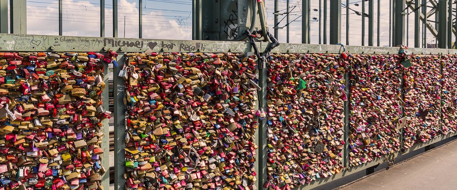 Hohenzollernbrücke mit Liebesschlössern