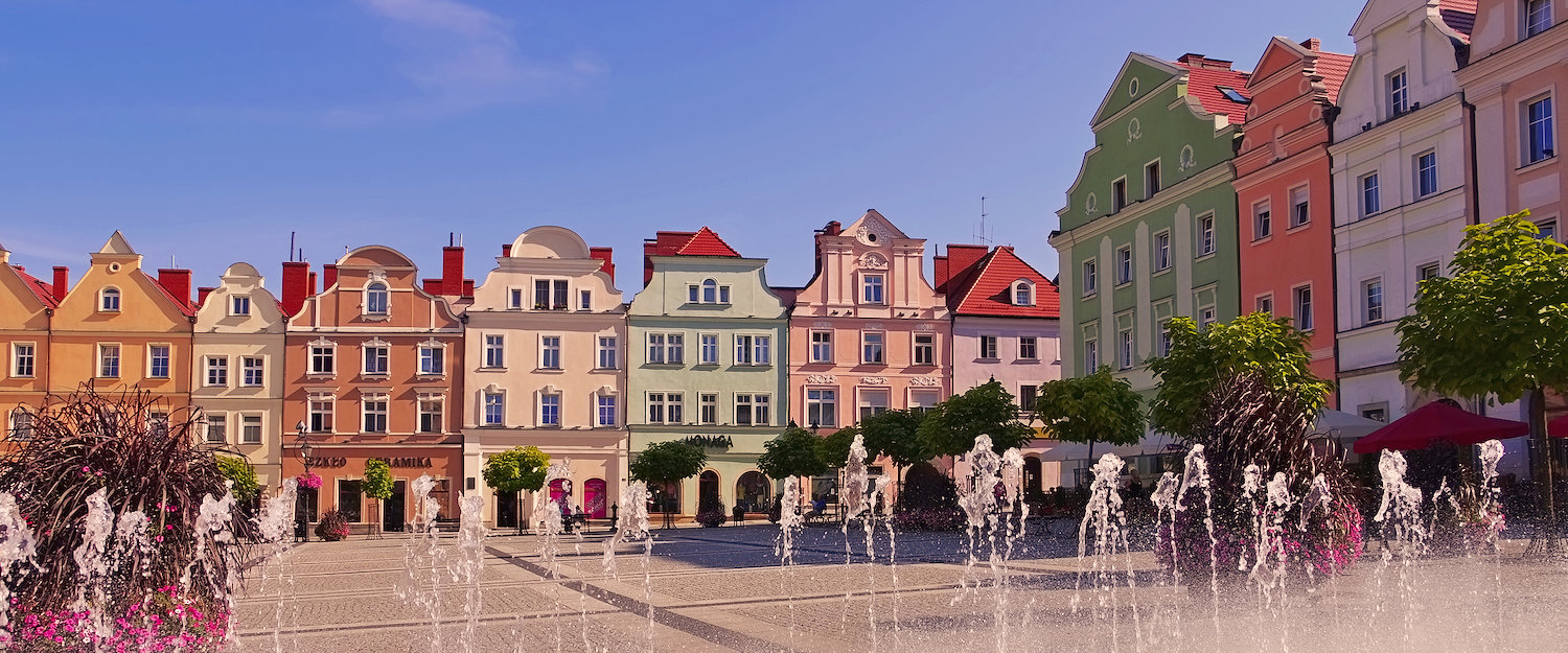 Kolorowe kamienice na wrocławskim rynku