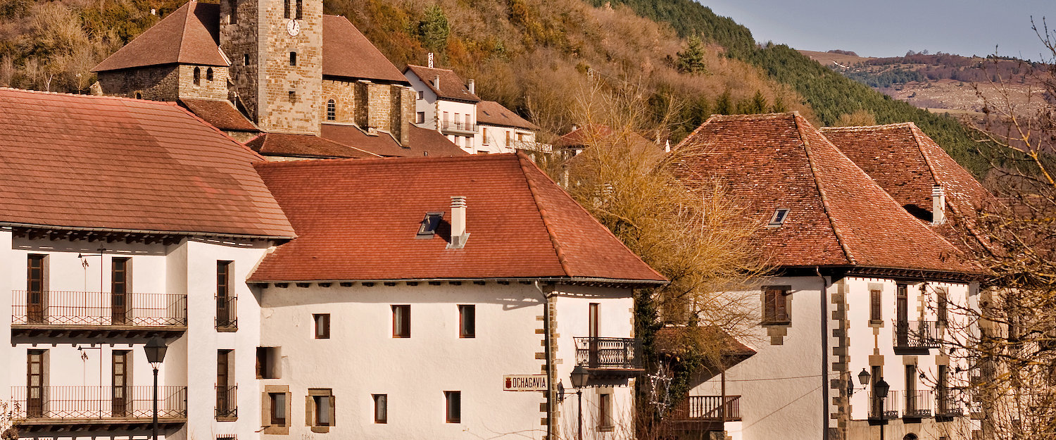 Vista del pueblo de Ochagavía
