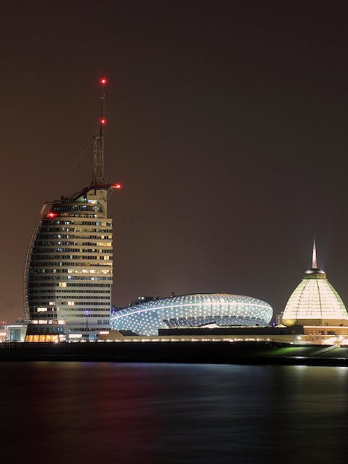 Bremerhaven bei Nacht