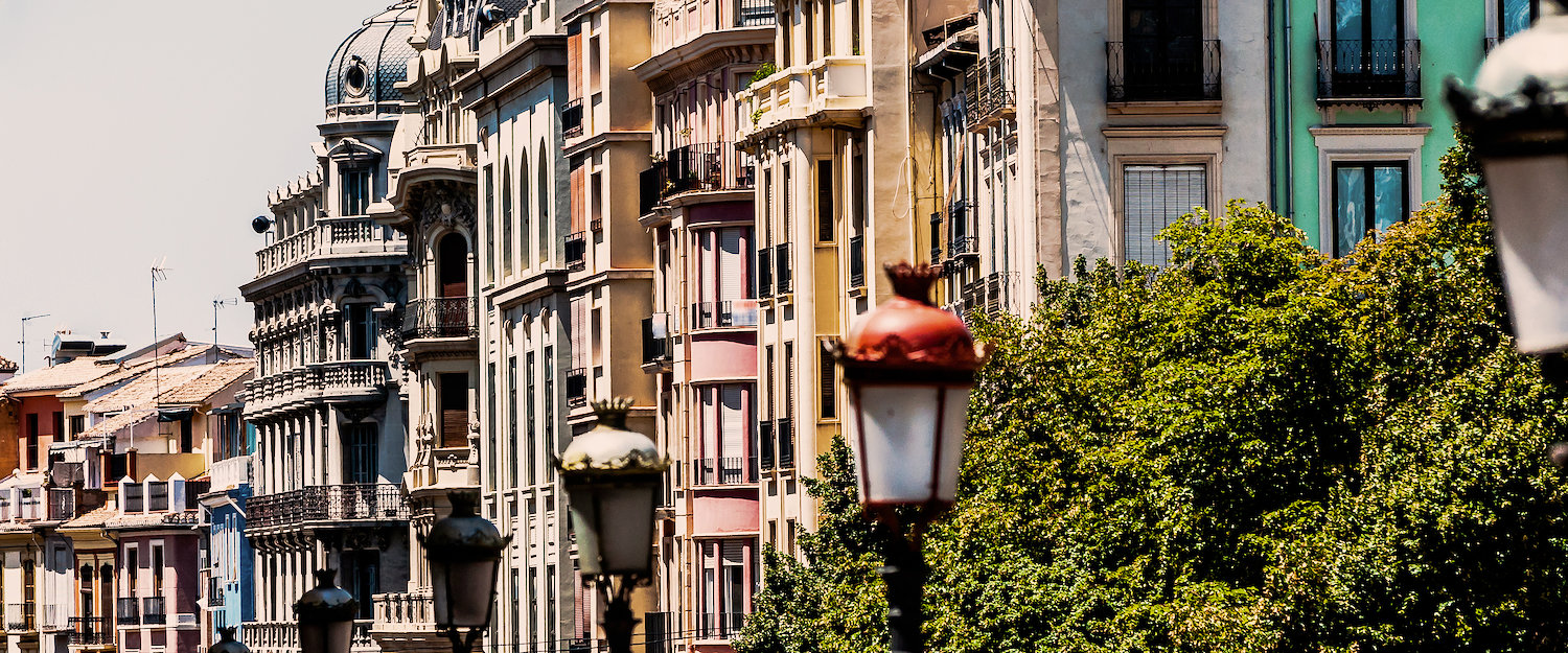 La calle Recogidas en Granada La calle Recogidas en Granada