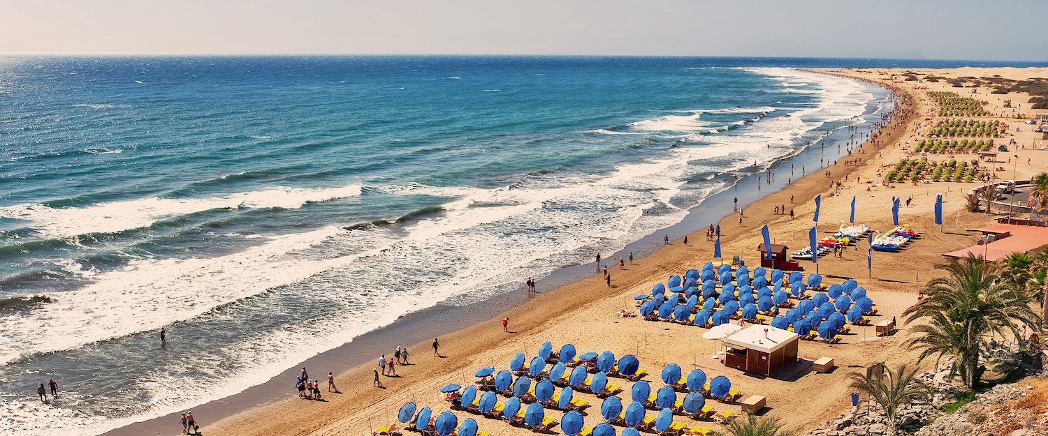 Vista de la playa de Maspalomas
