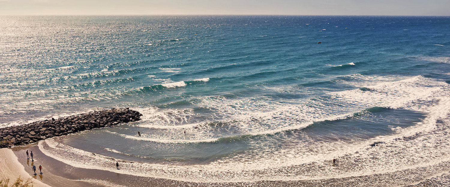 El mar en la playa de Maspalomas