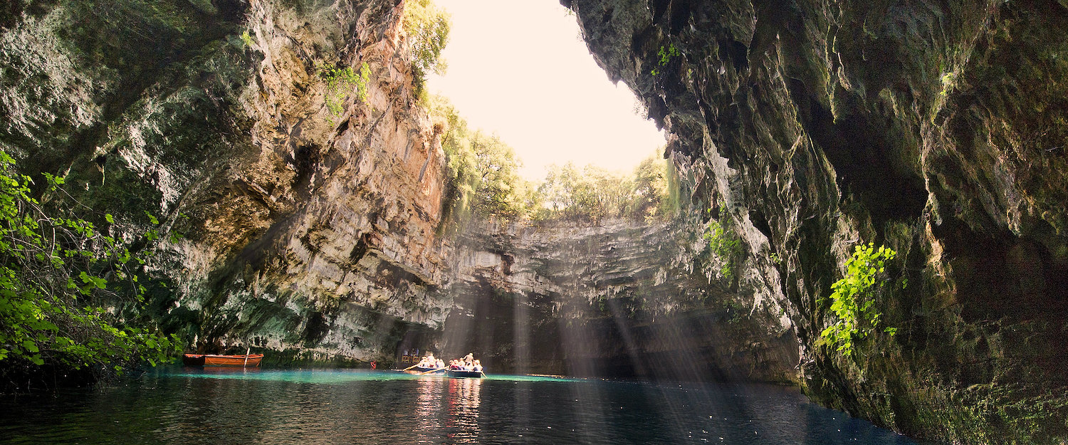 Die Melissani Cave auf Kefalonia Die Melissani Cave auf Kefalonia