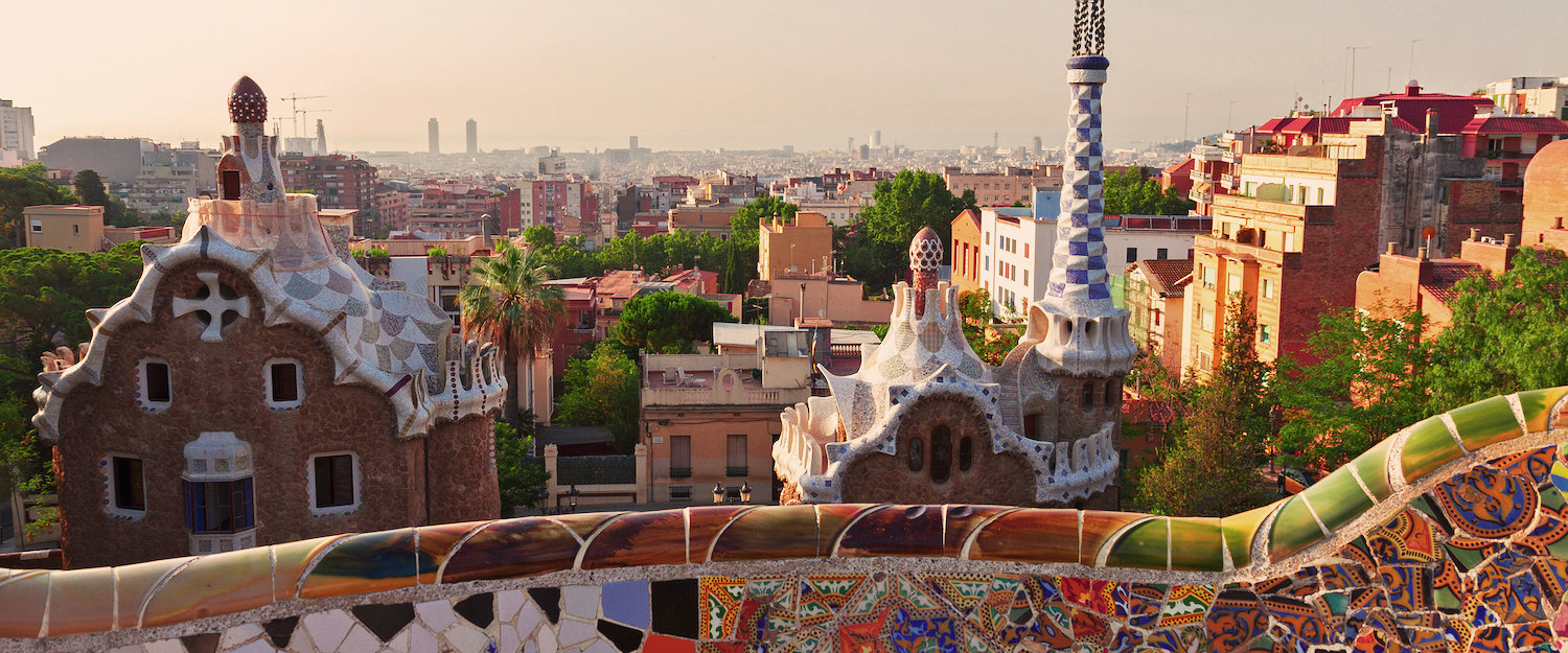 Vista sulla città da Parc Güell. Vista sulla città da Parc Güell.