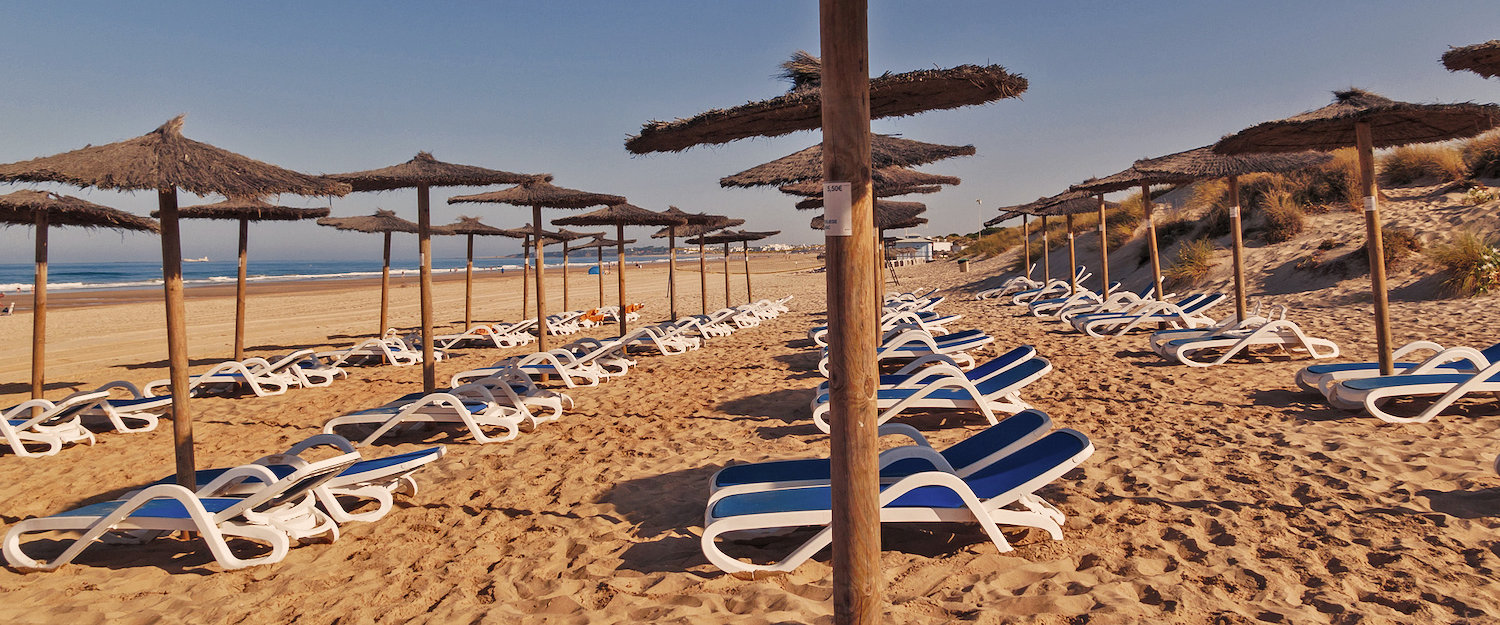 Playa de La Barrosa en los alrededores de Roche