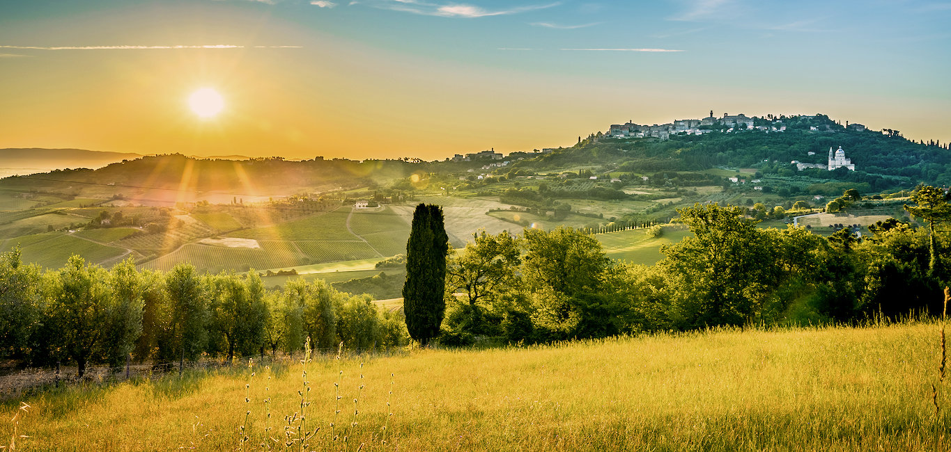 Classico paesaggio collinare toscano.