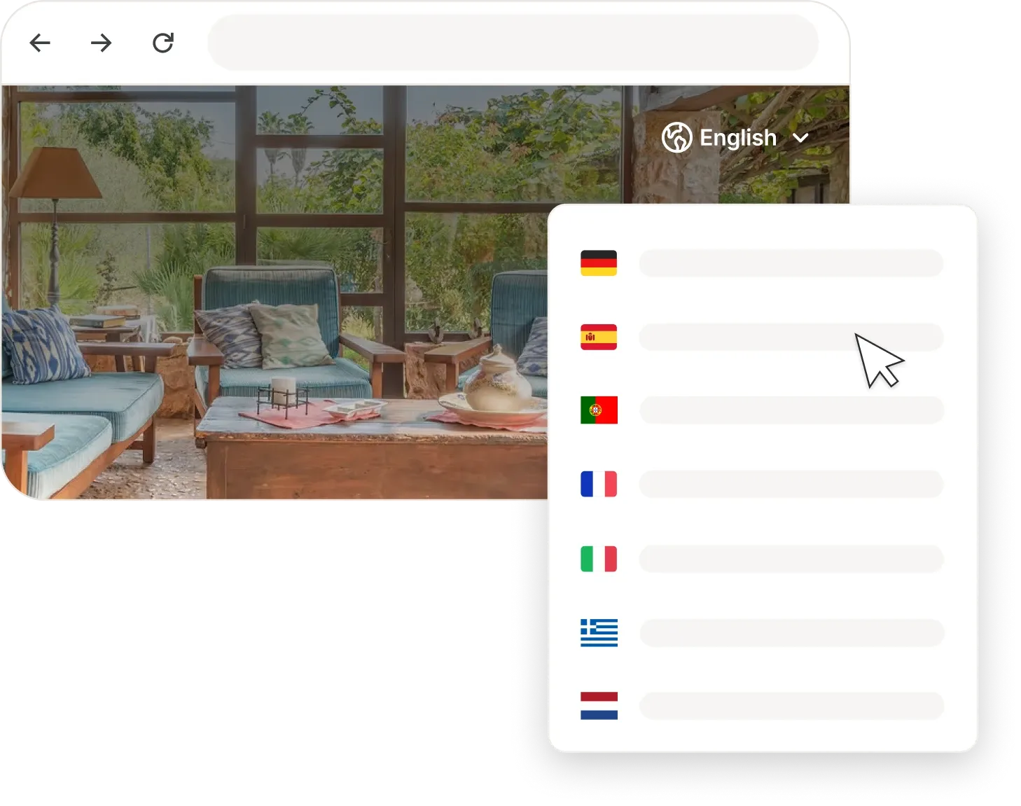 Automatic translations in eight languages