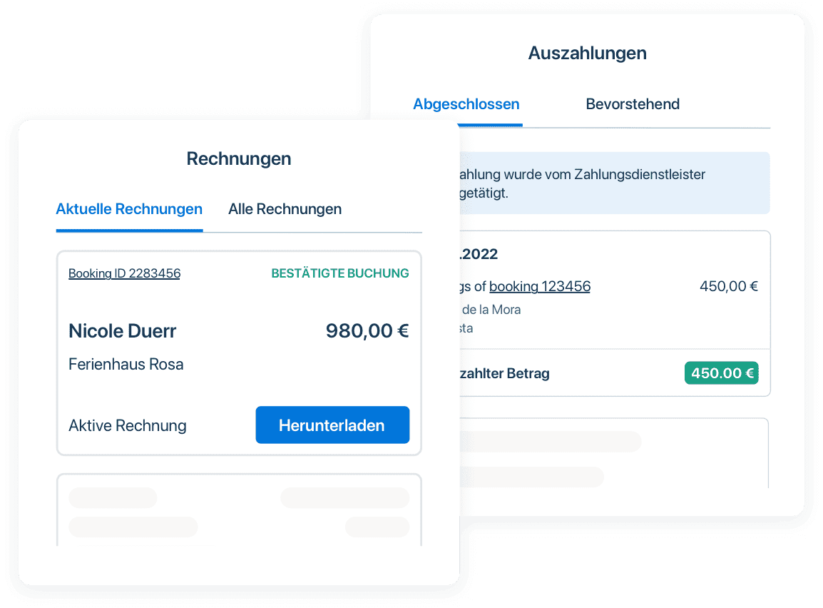 Übersicht über die Rechnungen im Holidu-Konto