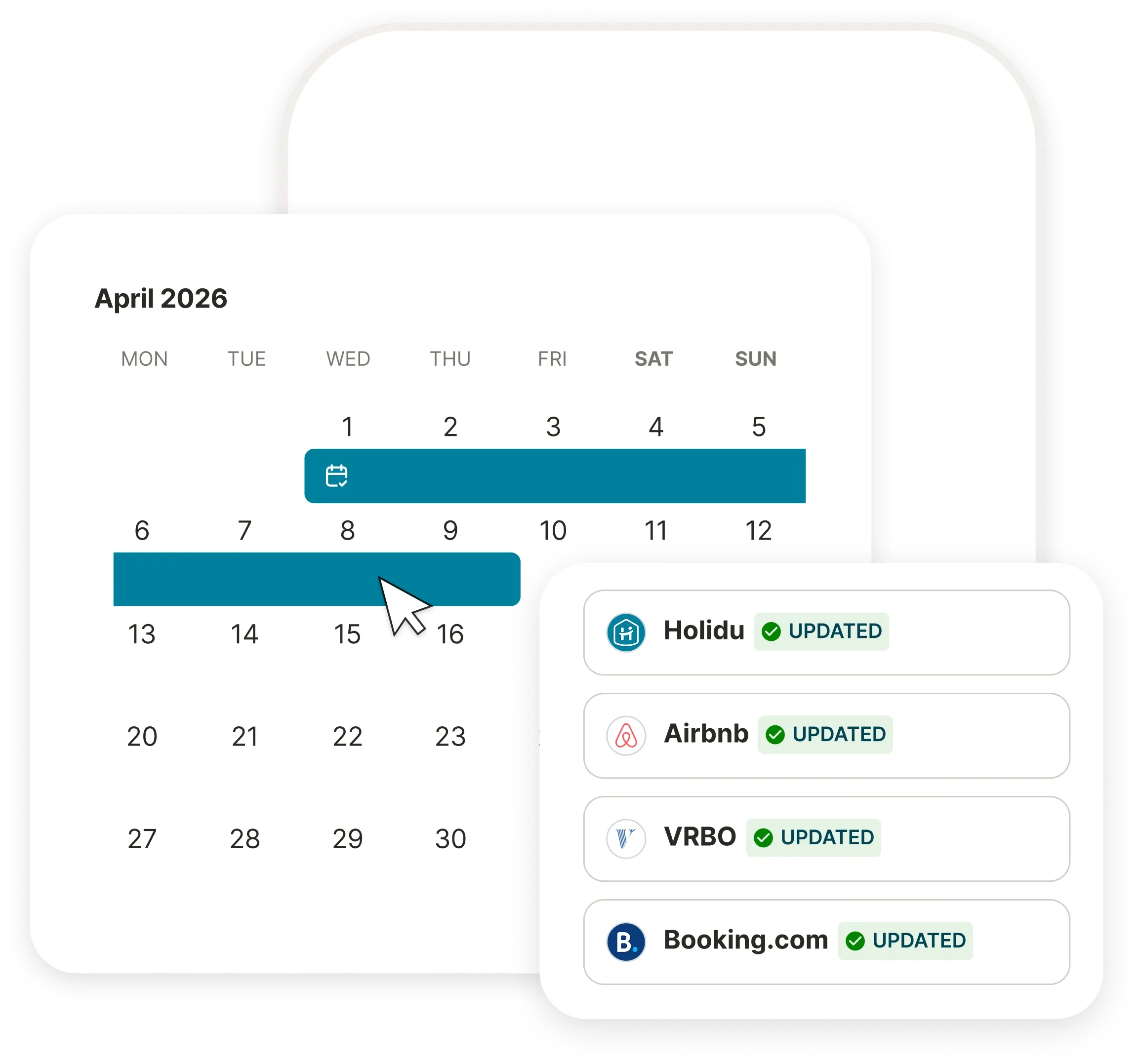 Real‑time calendar control