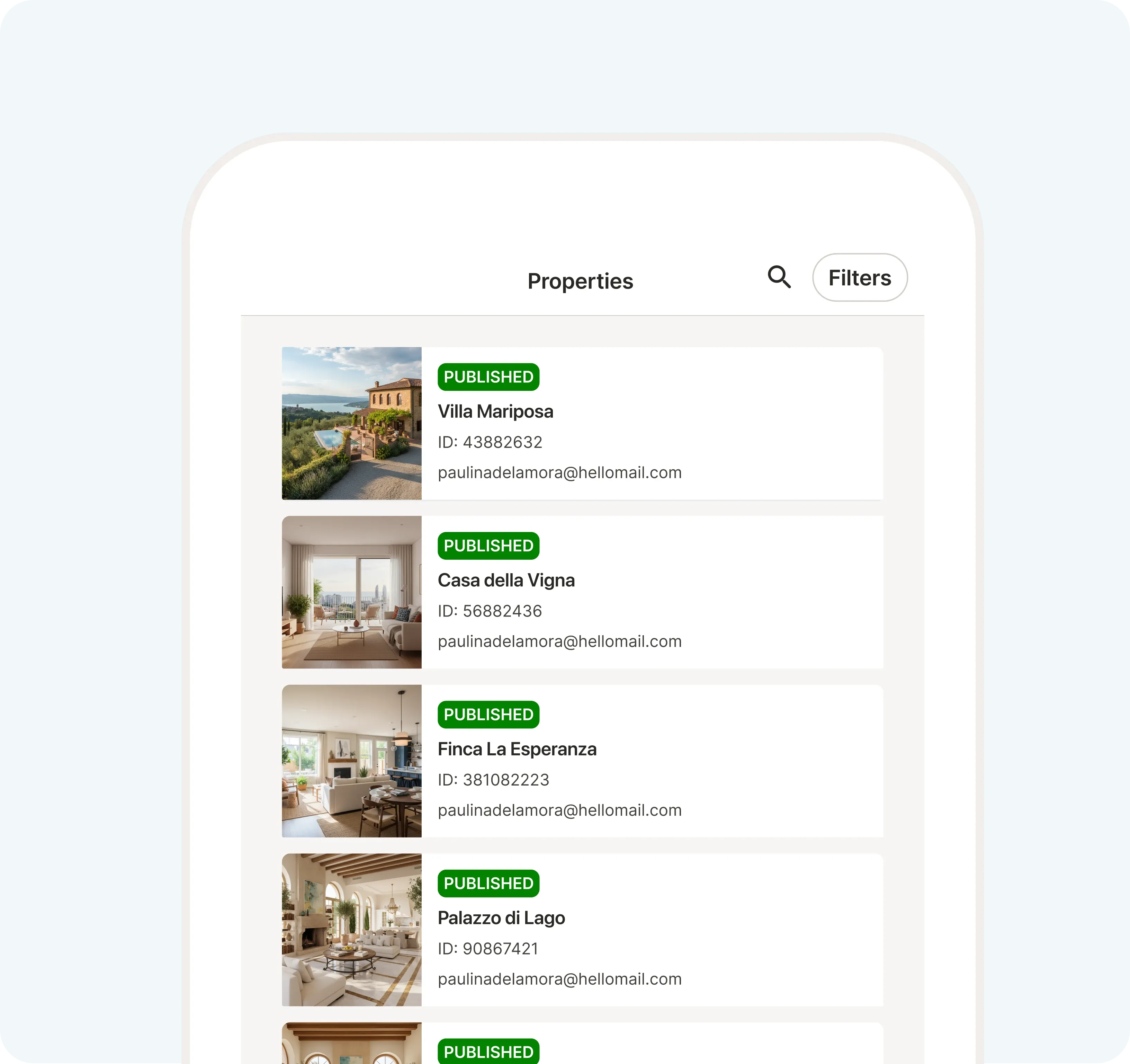 All homes in one place