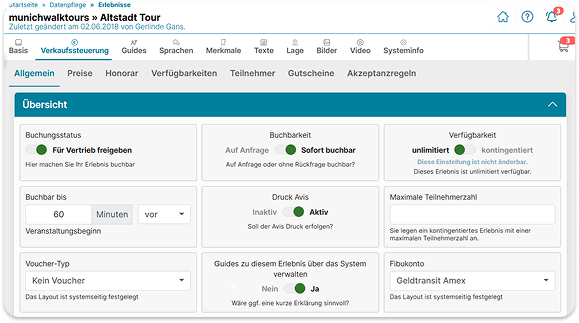 Schnelles Setup für Events