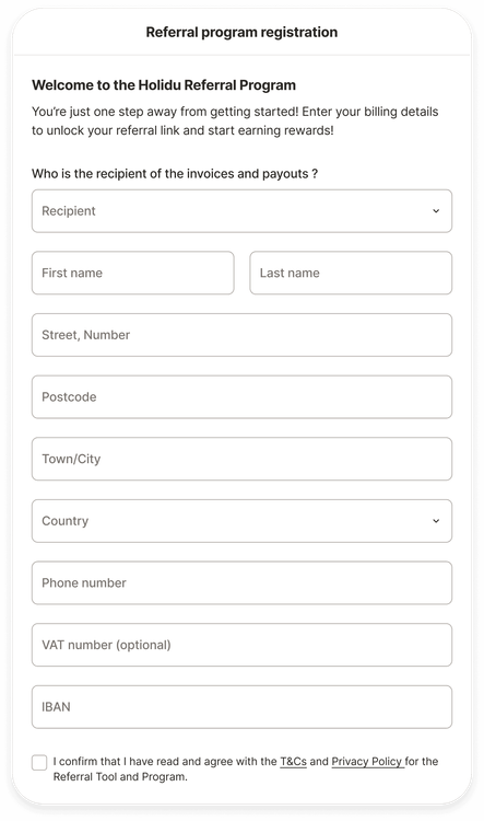 ambassador billing information