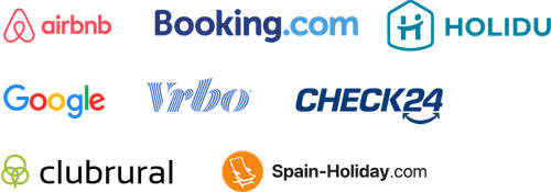 Supported Holidu Channels: Airbnb, Booking.com, Holidu, Google, Vrbo, Check24, Clubrural, Spain-Holiday