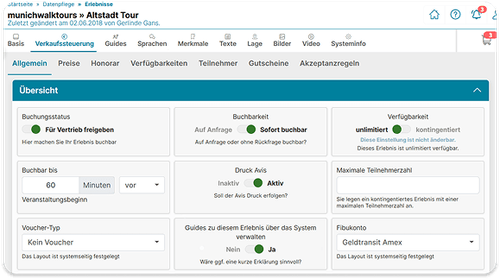 Schnelles Setup für Events